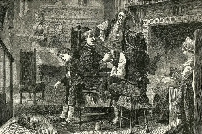 Framed Print : Dutch Household in New Amsterdam Framed Print : Dutch Household in New Amsterdam