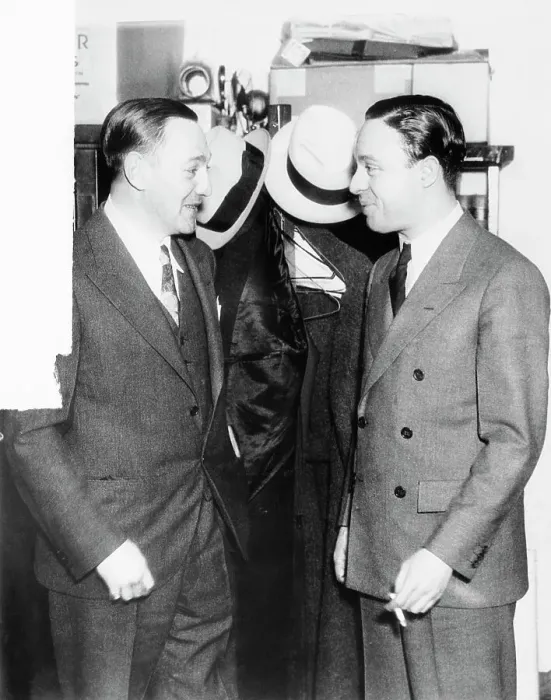 Framed Print : Dutch Schultz with His Attorney J Richard Davis