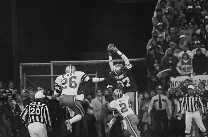 Framed Print : Dwight Clark in Air During Game Framed Print : Dwight Clark in Air During Game