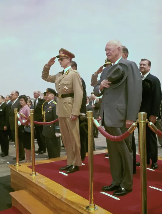 Framed Print : Dwight D. Eisenhower and Belgian King Framed Print : Dwight D. Eisenhower and Belgian King