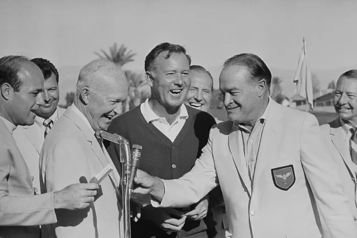 Framed Print : Dwight D. Eisenhower and Bob Hope Congratulating Tom Nieporte Framed Print : Dwight D. Eisenhower and Bob Hope Congratulating Tom Nieporte