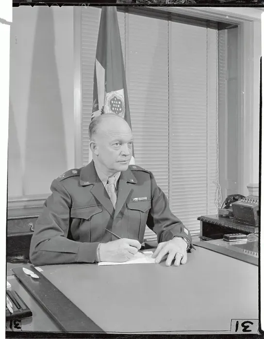 Framed Print : Dwight D. Eisenhower with Pen in Hand at His Desk Framed Print : Dwight D. Eisenhower with Pen in Hand at His Desk