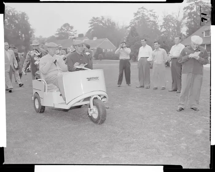 Framed Print : Dwight D Eisenhower Riding Along Fairway Framed Print : Dwight D Eisenhower Riding Along Fairway