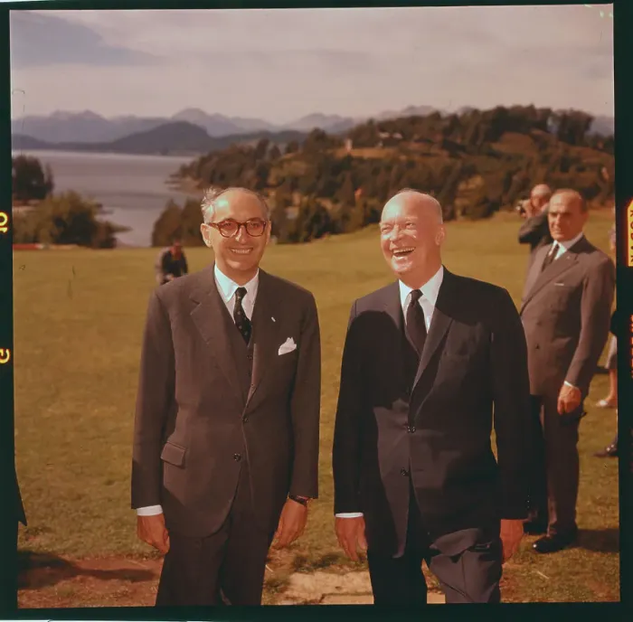 Framed Print : Dwight Eisenhower with Argentinean President Framed Print : Dwight Eisenhower with Argentinean President