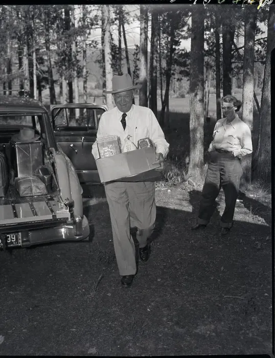 Framed Print : Dwight Eisenhower Carrying Groceries Framed Print : Dwight Eisenhower Carrying Groceries