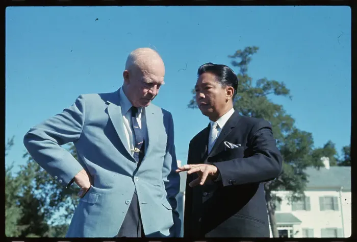 Framed Print : Dwight Eisenhower and Ferninand Marcos Framed Print : Dwight Eisenhower and Ferninand Marcos