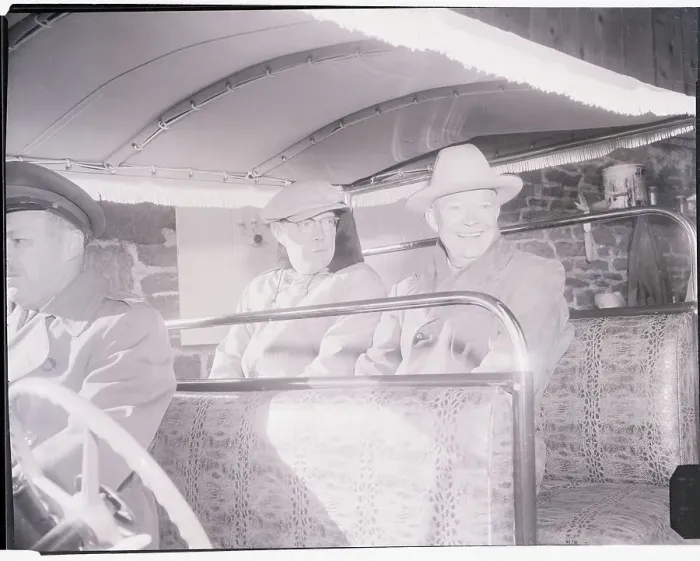 Framed Print : Dwight Eisenhower Giving Tour of His Farm Framed Print : Dwight Eisenhower Giving Tour of His Farm