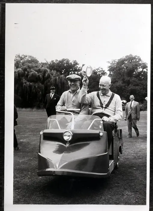 Framed Print : Dwight Eisenhower in Golf Cart Framed Print : Dwight Eisenhower in Golf Cart