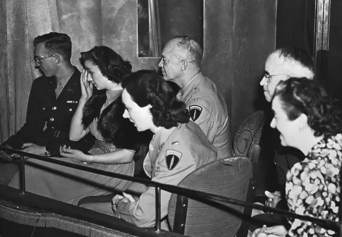 Framed Print : Dwight Eisenhower and Omar Bradley Watching Play Framed Print : Dwight Eisenhower and Omar Bradley Watching Play