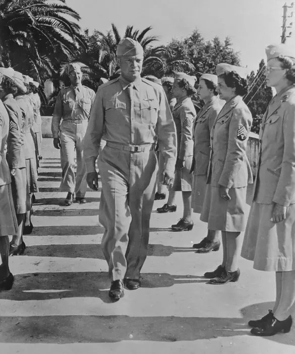 Framed Print : Dwight Eisenhower Passing Between Lined Up WACs Framed Print : Dwight Eisenhower Passing Between Lined Up WACs