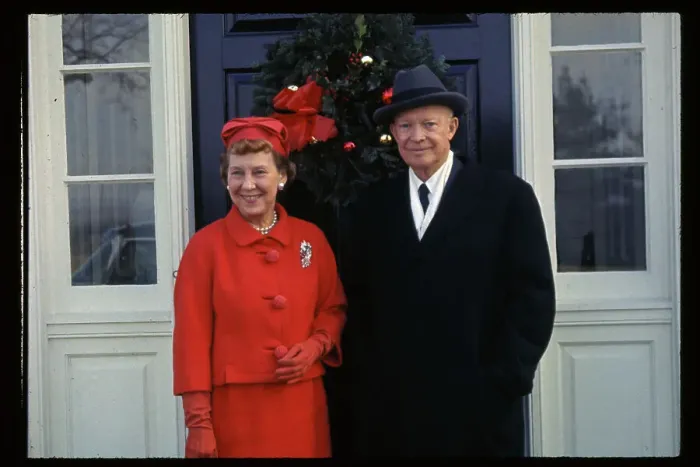 Framed Print : Dwight Eisenhower Posing with Wife Mamie Framed Print : Dwight Eisenhower Posing with Wife Mamie