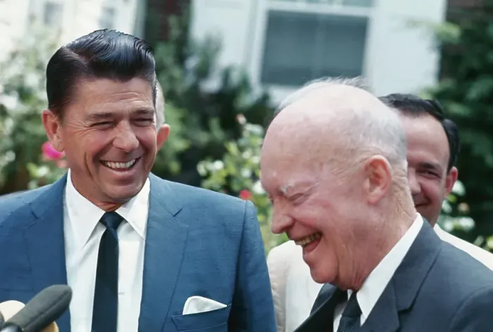 Framed Print : Dwight Eisenhower and Ronald Reagan