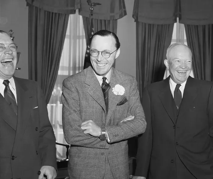 Framed Print : Dwight Eisenhower Smiling with Prince Bernhard