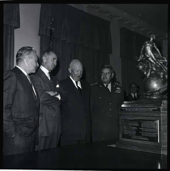 Framed Print : Dwight Eisenhower Standing with Others Framed Print : Dwight Eisenhower Standing with Others