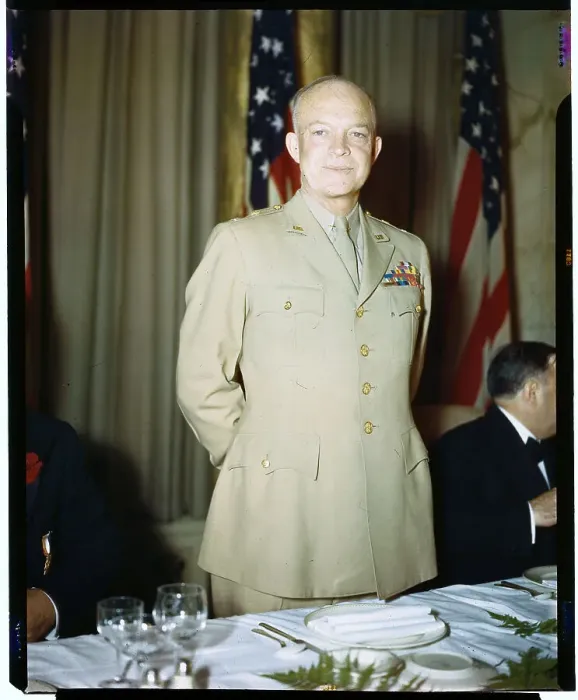Framed Print : Dwight Eisenhower Standing at Reception Framed Print : Dwight Eisenhower Standing at Reception