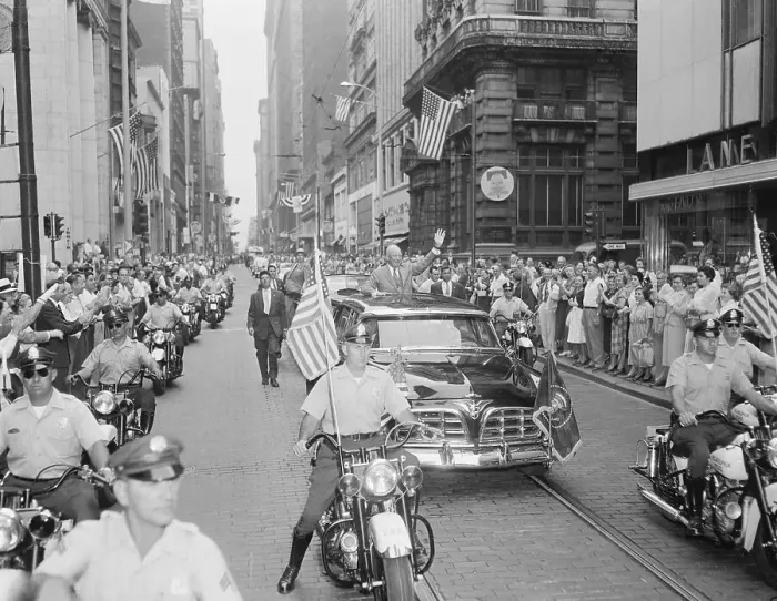 Framed Print : Dwight Eisenhower Waving to Supporters Framed Print : Dwight Eisenhower Waving to Supporters