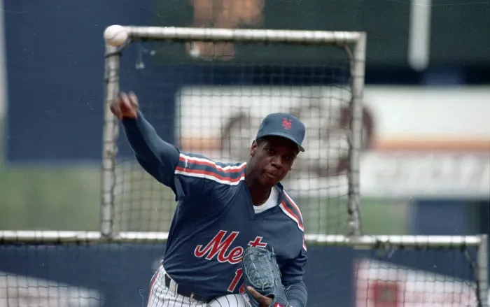 Framed Print : Dwight Gooden Practicing His Batting Framed Print : Dwight Gooden Practicing His Batting