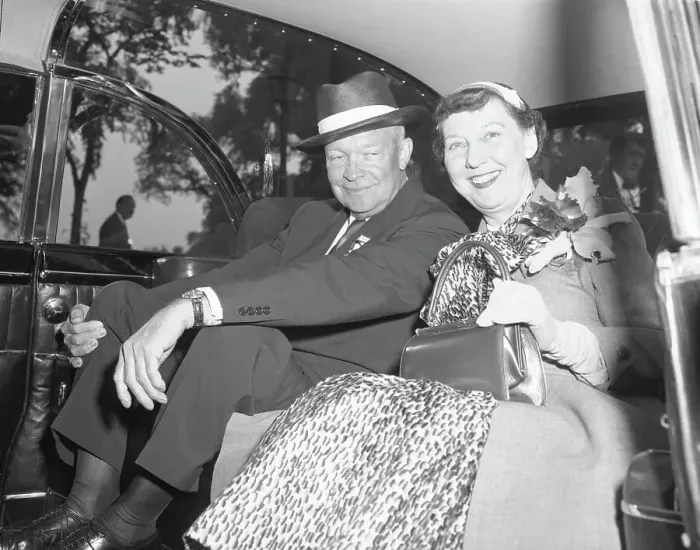 Framed Print : Dwight and Mamie Eisenhower Departing West Point