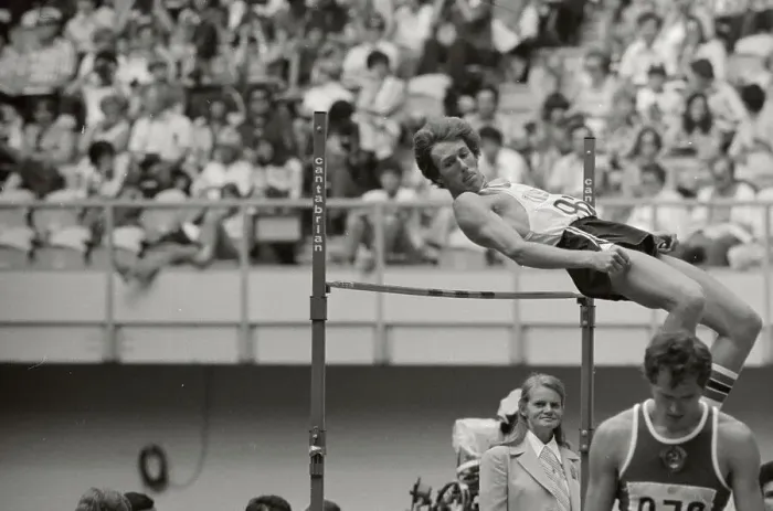 Framed Print : Dwight Stones Performing High Jump Framed Print : Dwight Stones Performing High Jump