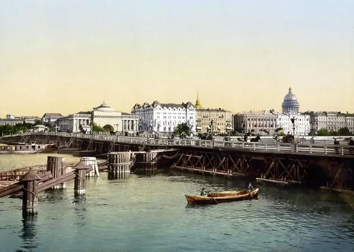 Framed Print : Dwortzowi, Dvortsovyi, Bridge and Admiralty Quay, St. Petersburg, Russia, c. 1890, Historic, digitally enhanced reproduction of a photochrome print of the period Framed Print : Dwortzowi, Dvortsovyi, Bridge and Admiralty Quay, St. Petersburg, Russia, c. 1890, Historic, digitally enhanced reproduction of a photochrome print of the period
