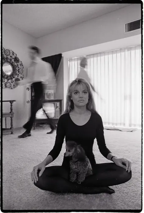 Framed Print : Dyan Cannon Practicing Yoga Framed Print : Dyan Cannon Practicing Yoga