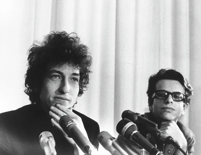 Framed Print : Dylan At A Press Conference In Los Angeles