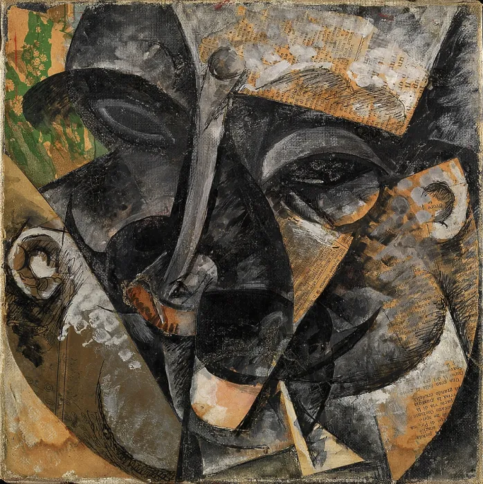 Framed Print : Dynamism of a Man's Head or Composition of a Woman's Head or Decomposition of Human Head or Lines Forces the Head of a Man (Dinamismo di una testa di uomo), by Umberto Boccioni Framed Print : Dynamism of a Man's Head or Composition of a Woman's Head or Decomposition of Human Head or Lines Forces the Head of a Man (Dinamismo di una testa di uomo), by Umberto Boccioni