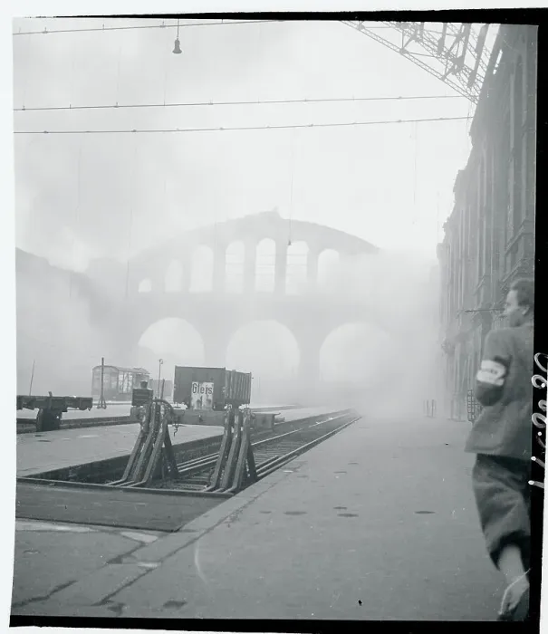 Framed Print : Dynamite Exploding in Railroad Station Framed Print : Dynamite Exploding in Railroad Station