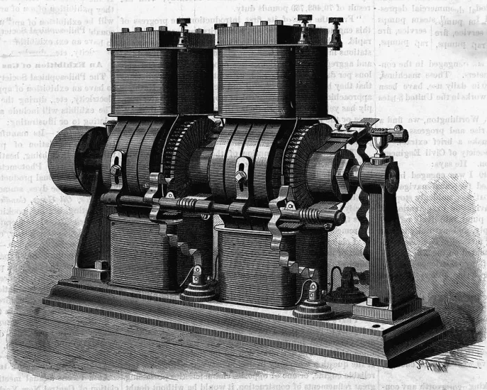 Framed Print : Dynamo-Electric Machine Illus Framed Print : Dynamo-Electric Machine Illus