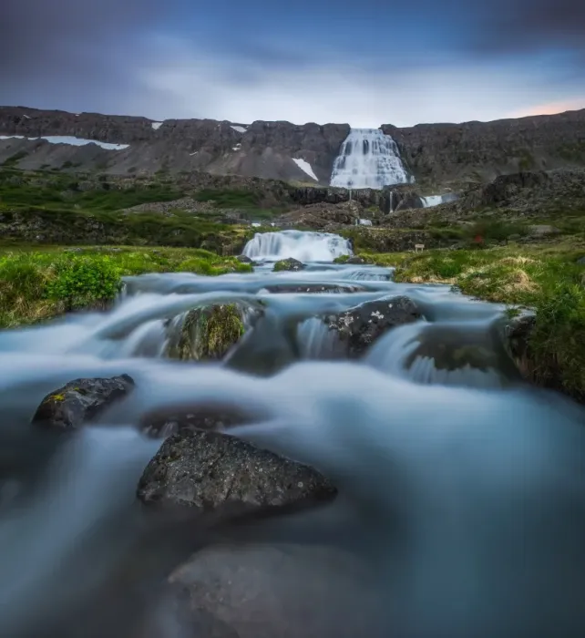 Framed Print : Dynjandi foss at dawn Framed Print : Dynjandi foss at dawn