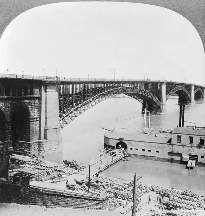 Framed Print : Eads Bridge in St. Louis Framed Print : Eads Bridge in St. Louis