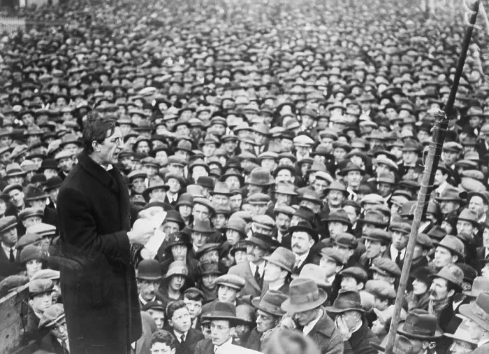 Framed Print : Eamon de Valera Speaking to Crowd