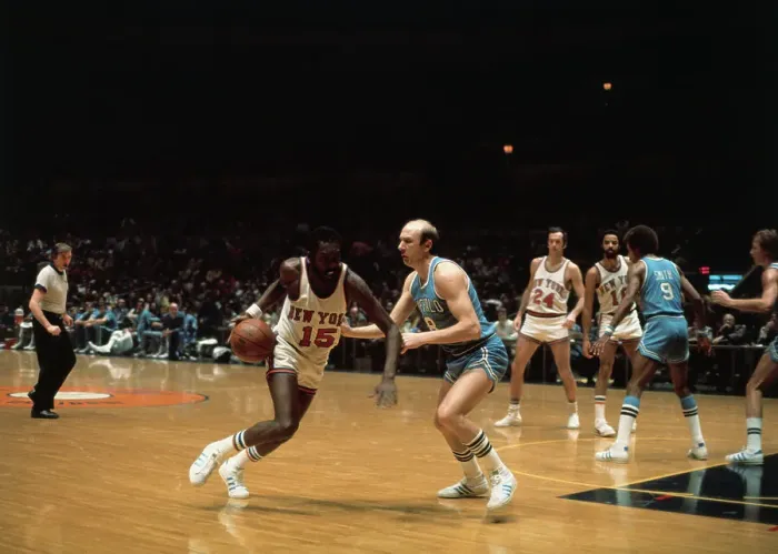Framed Print : Earl Monroe Dribbling the Ball Framed Print : Earl Monroe Dribbling the Ball