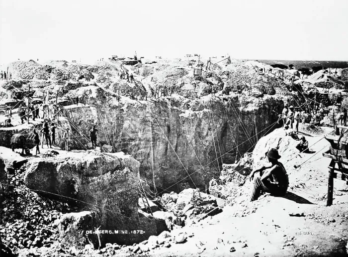 Framed Print : Early African Diamond Surface Mines Framed Print : Early African Diamond Surface Mines
