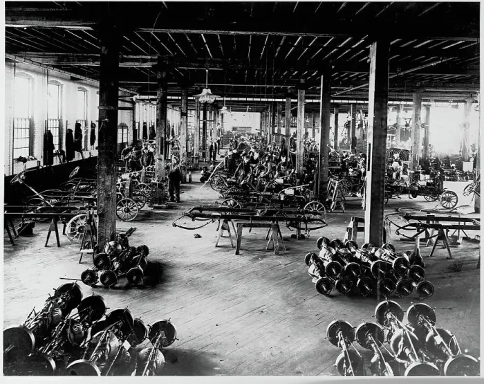 Framed Print : Early Automobile Assembly Factory Framed Print : Early Automobile Assembly Factory