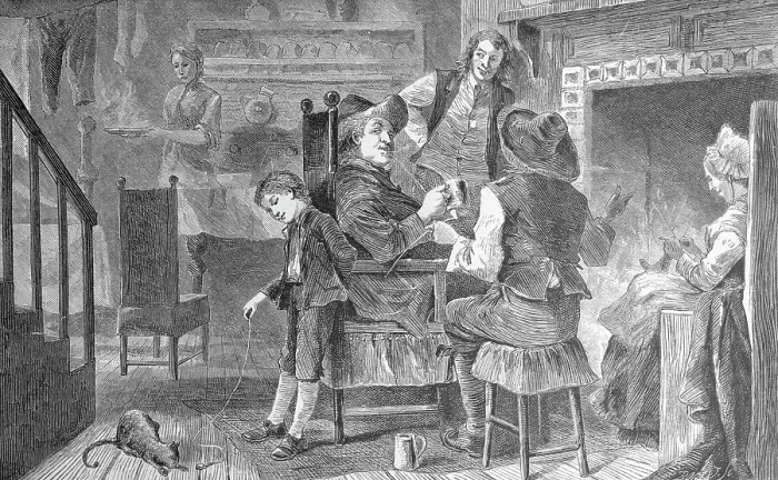 Framed Print : Early Depiction of Dutch Family at Home Framed Print : Early Depiction of Dutch Family at Home