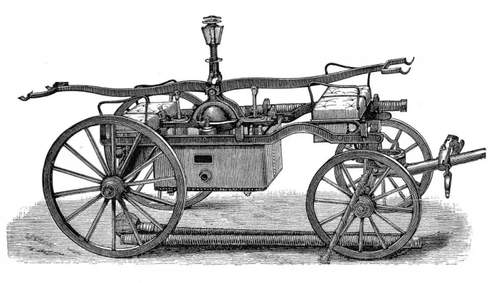 Framed Print : Early firefighters truck Framed Print : Early firefighters truck