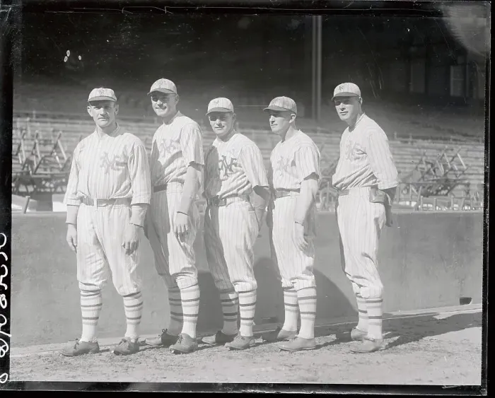 Framed Print : Early Giants Outfielders Posing on Field Framed Print : Early Giants Outfielders Posing on Field