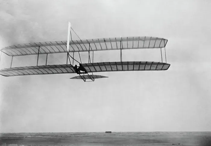 Framed Print : Early Glider During Flight Framed Print : Early Glider During Flight