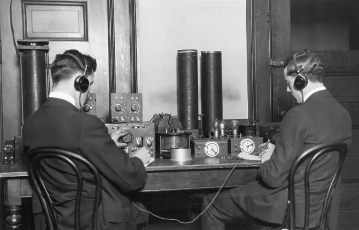 Framed Print : Early Ham Radio Operators Framed Print : Early Ham Radio Operators