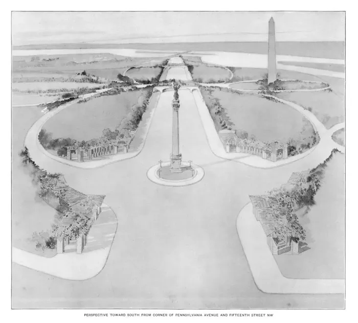 Framed Print : Early Landscape Design of the City and Capital of Washington, D. C. United States, Antique American Photograph, 1900 Framed Print : Early Landscape Design of the City and Capital of Washington, D. C. United States, Antique American Photograph, 1900