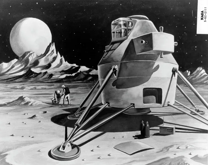 Framed Print : Early LEM On The Moon