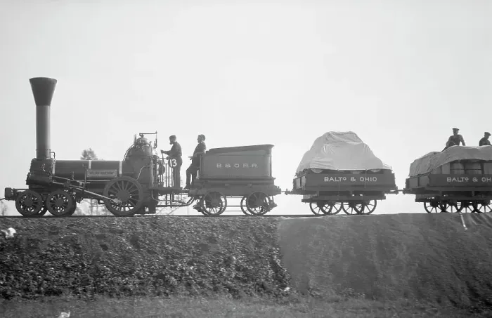Framed Print : Early Locomotive