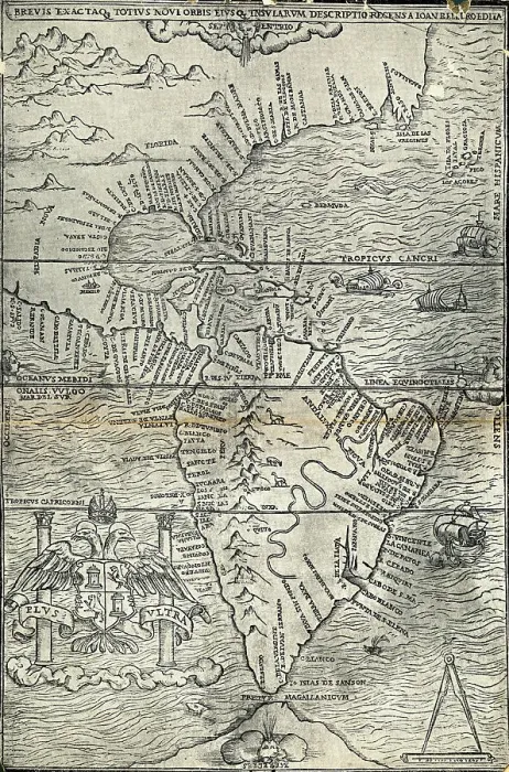 Framed Print : Early Map of America Framed Print : Early Map of America