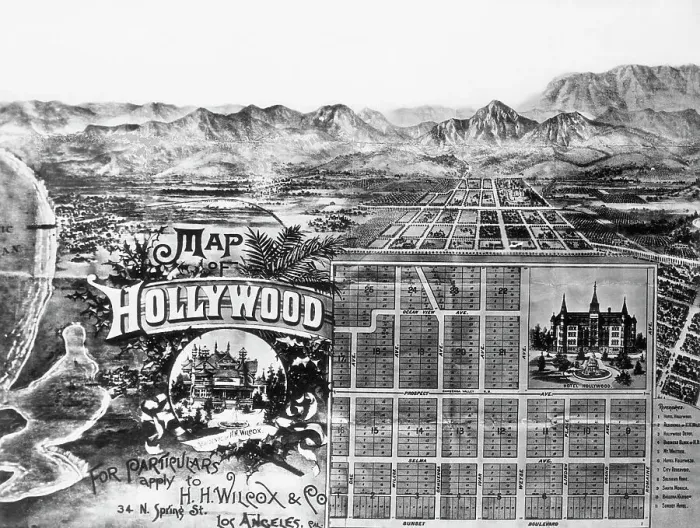 Framed Print : Early Map of Holllywood Framed Print : Early Map of Holllywood