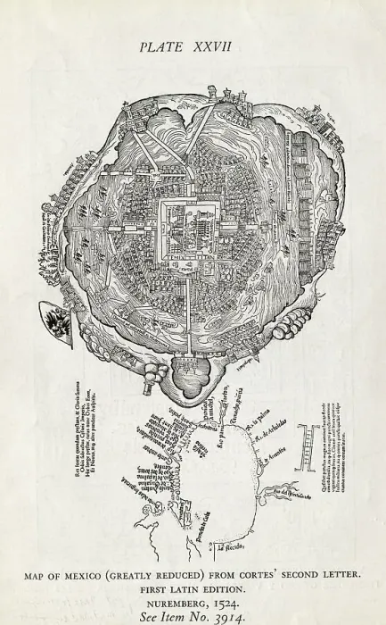Framed Print : Early Map of Mexico City Framed Print : Early Map of Mexico City