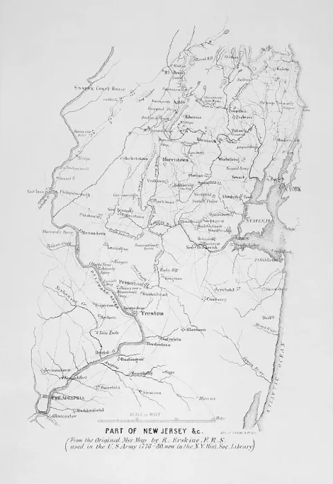 Framed Print : Early Map of New Jersey Framed Print : Early Map of New Jersey