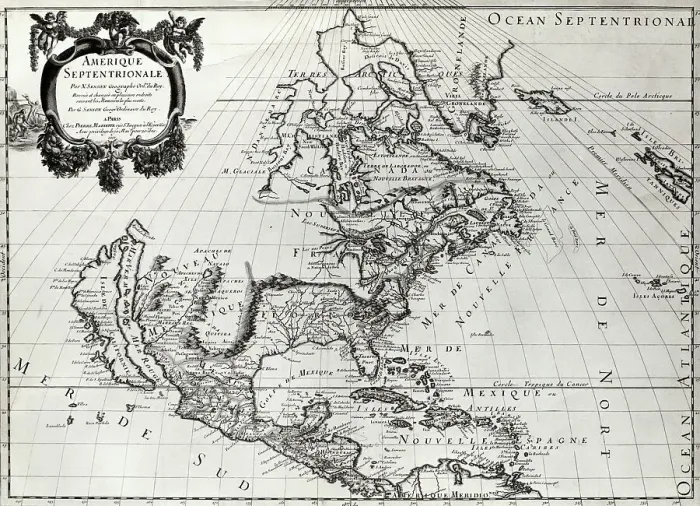 Framed Print : Early Map of North America Framed Print : Early Map of North America