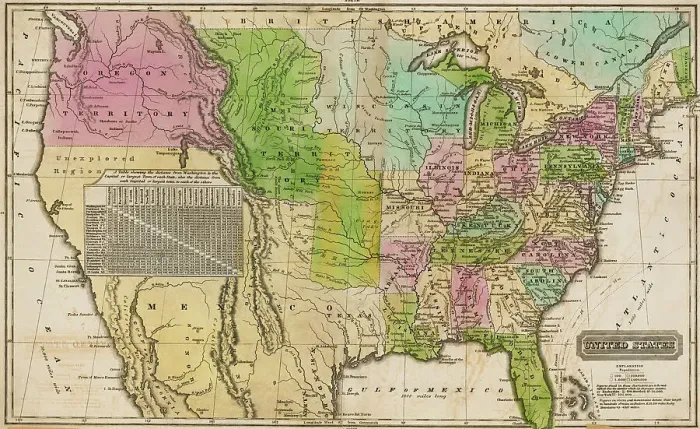 Framed Print : Early Map of the United States Framed Print : Early Map of the United States