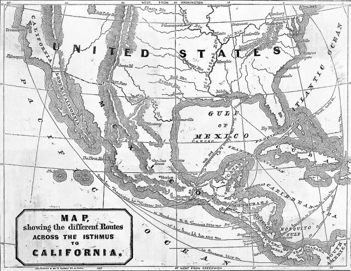 Framed Print : Early Map of United States Territories
